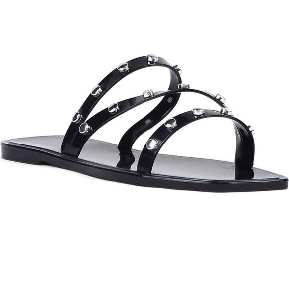 DV by Dolce Vita Silver studded jelly sandal 🖤variety sizes w/ original box - Picture 1 of 6
